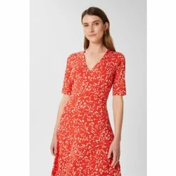 Hobbs Red Dina Wrap Dress -Hobbs Sales unnamed file 631