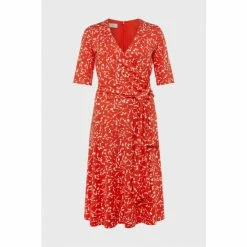 Hobbs Red Dina Wrap Dress -Hobbs Sales unnamed file 632