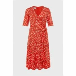 Hobbs Red Dina Wrap Dress -Hobbs Sales unnamed file 633