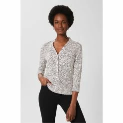 Hobbs Hattie White Printed Top